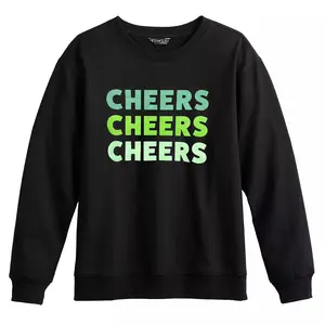 Women's Celebrate Together Cheers Holiday Graphic Sweatshirt Crewneck Fabric Womenswear Hoodie
