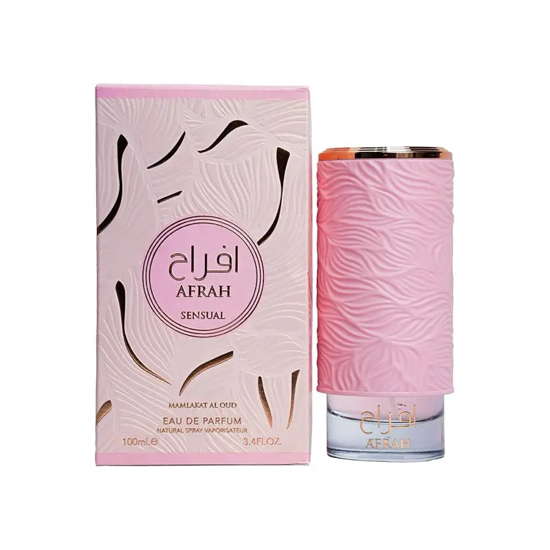 Lattafa Afrah Sensual Mamlakat Al Oud EDP, 100ml Women's Fragrance - Pink Bottle & Pink Box Design