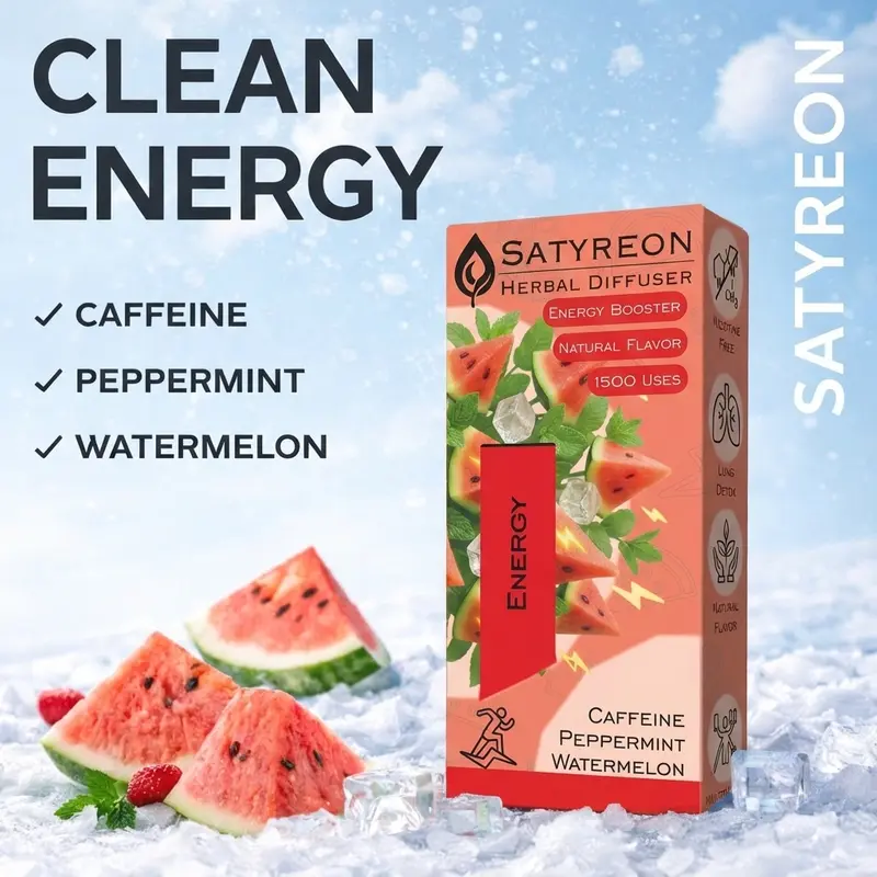 SATYREON Deep Sleep Diffuser with Watermelon & Peppermint for Natural Sleep Support & Body Detoxification Plant-Based Ingredients 1500 Uses per Diffuser