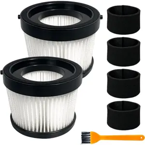 2Pieces Reusable Washable HEPA Dust Filter Cartridges, Compatible with Handheld Vacuum Cleaners - Replacement Parts, Durable PVC Material - Home Improvement.