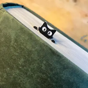 Peeking Cat Bookmark, Cute Book Lover Gift, Animal Reading Accessory for Books, Journals, Notebooks, Unique Reading Companion