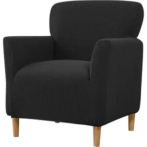 Banquet Armchair Slipcover Chair Covers with Arms Stretch Club Chair Slipcover Soft Armchair Sofa Covers Anti-Slip Furniture Protector for Dogs Pets Home Living Room Decor, 07