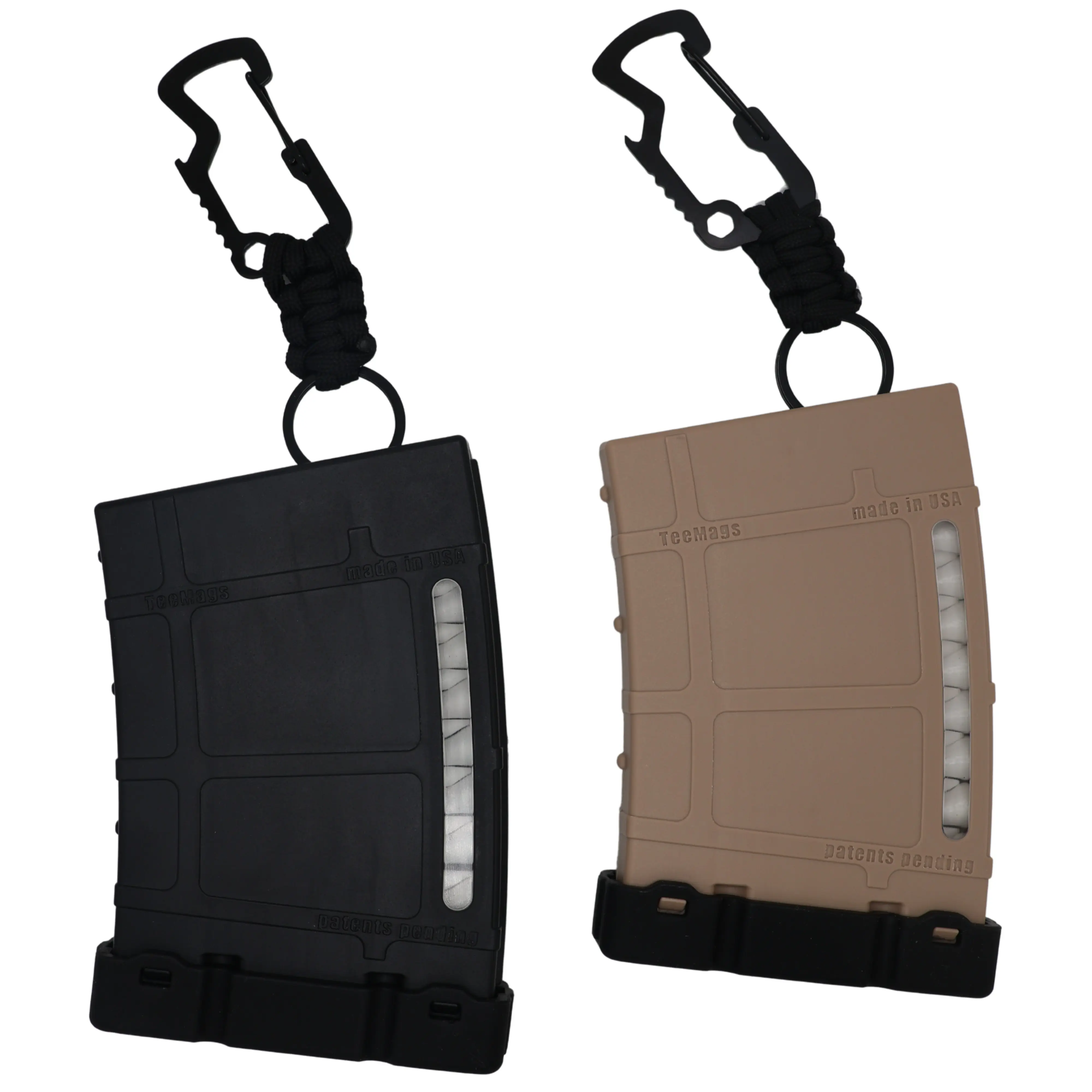TeeMags Double Barrel Bundle, Black/Tan Golf Tee Holder