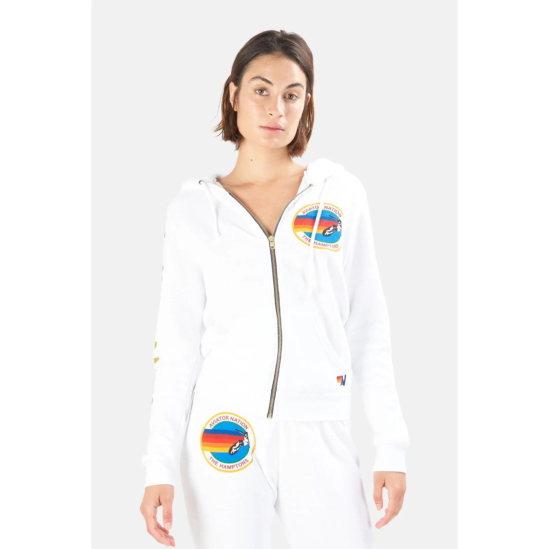 Women's Hamptons Zip Hoodie White