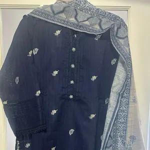 Tawakkal lawn cotton 3pcs embroidered shirt and trouser digital printed dupata  medium size