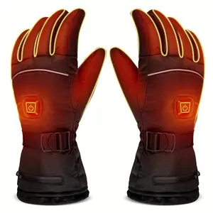 Heated Gloves 8H Working Hours Rechargeable Lithium Battery 3 Temperature Settings Electric Heat Gloves for Men Women for Sports Outdoor Skiing Climbing Hiking Winter Handwarmer