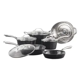 Gotham Steel Hammered Ceramic 10-piece Cookware Set (Multi colours)