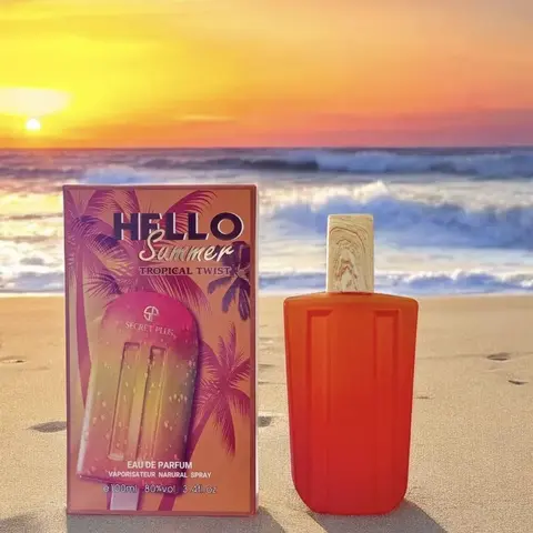 Secret Plus HELLO SUMMER Tropical Twist Women's EDP Perfume, 100ml-3.4oz - Sophisticated Citrus-Infused Fruit Scent, Long-Lasting Fresh All-Day Wear, Ideal Beauty Gift for Special Occasions, Perfume For Women