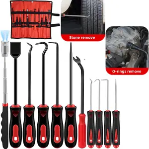 11Pcs Precision Pick & Hook Set with Scraper and Magnetic Telescoping Tool Kit for Remove Automotive Electronics Maintenance Hoses Gasket Hand Pick Up Tools