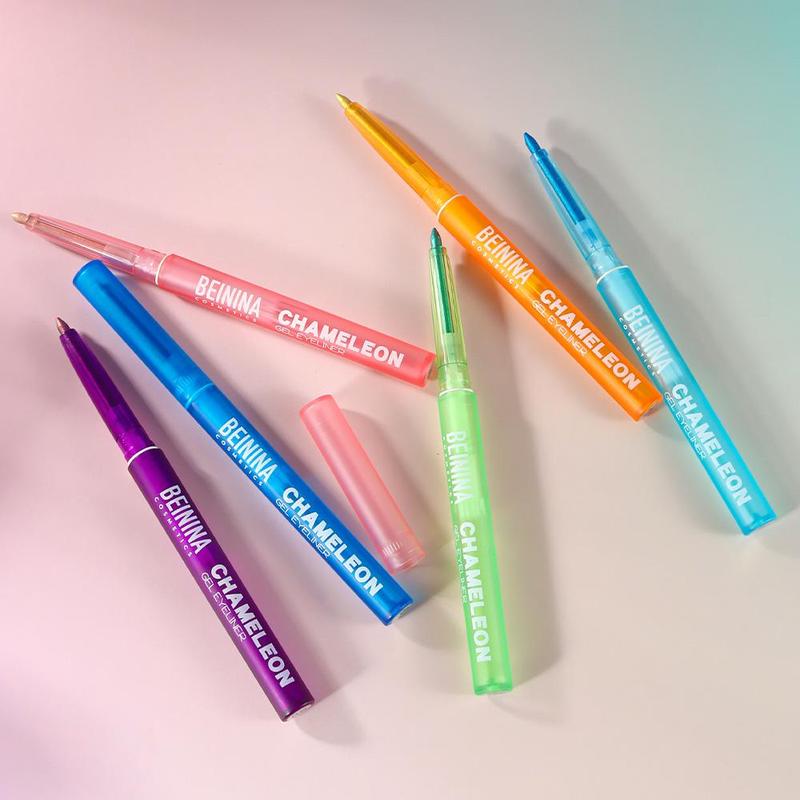 BEININA Cosmetics Chameleon 6-Color Shimmer Liquid Eyeliner Set Long-Lasting Rainbow Hues with Light-Shifting Effect for Bold Eye Makeup BEININA Cosmetics Chameleon 6-Color Shimmer Liquid Eyeliner Set Long-Lasting Rainbow Hues with Light-Shifting Effect for Bold Eye Makeup