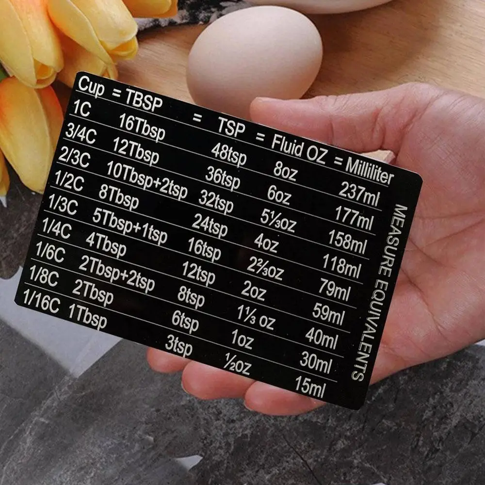 Magnetic Kitchen Conversion Chart, 1 Count Measurement Conversion Chart Magnet, Kitchen Accessories, Room Decor