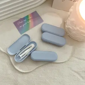 1Pcs Candy Color Contact Lens Case Kit Portable Eye Care Tool Set with Tweezers and Suction Stick for Men and Women