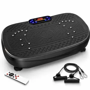 Compact Vibration Fitness Platform with Adjustable Speed Levels, Home Exercise Machine for Indoor Use