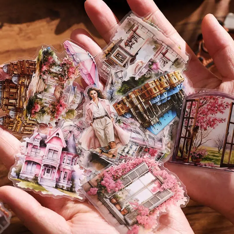 50 Vintage Travel Footprint Theme Iron Box Stickers, Retro Design Adhesives for Luggage & Gifts, Durable Decorative Labels