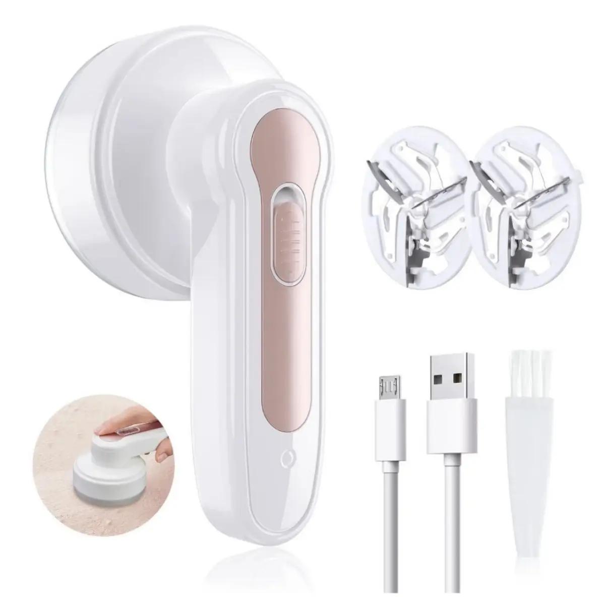 Sweater Shaver Electric Lint Remover with Bionic Beehive Mesh, Noise Reduction Technology, Automatic Charging, Stainless Steel, Effortless Fabric Care