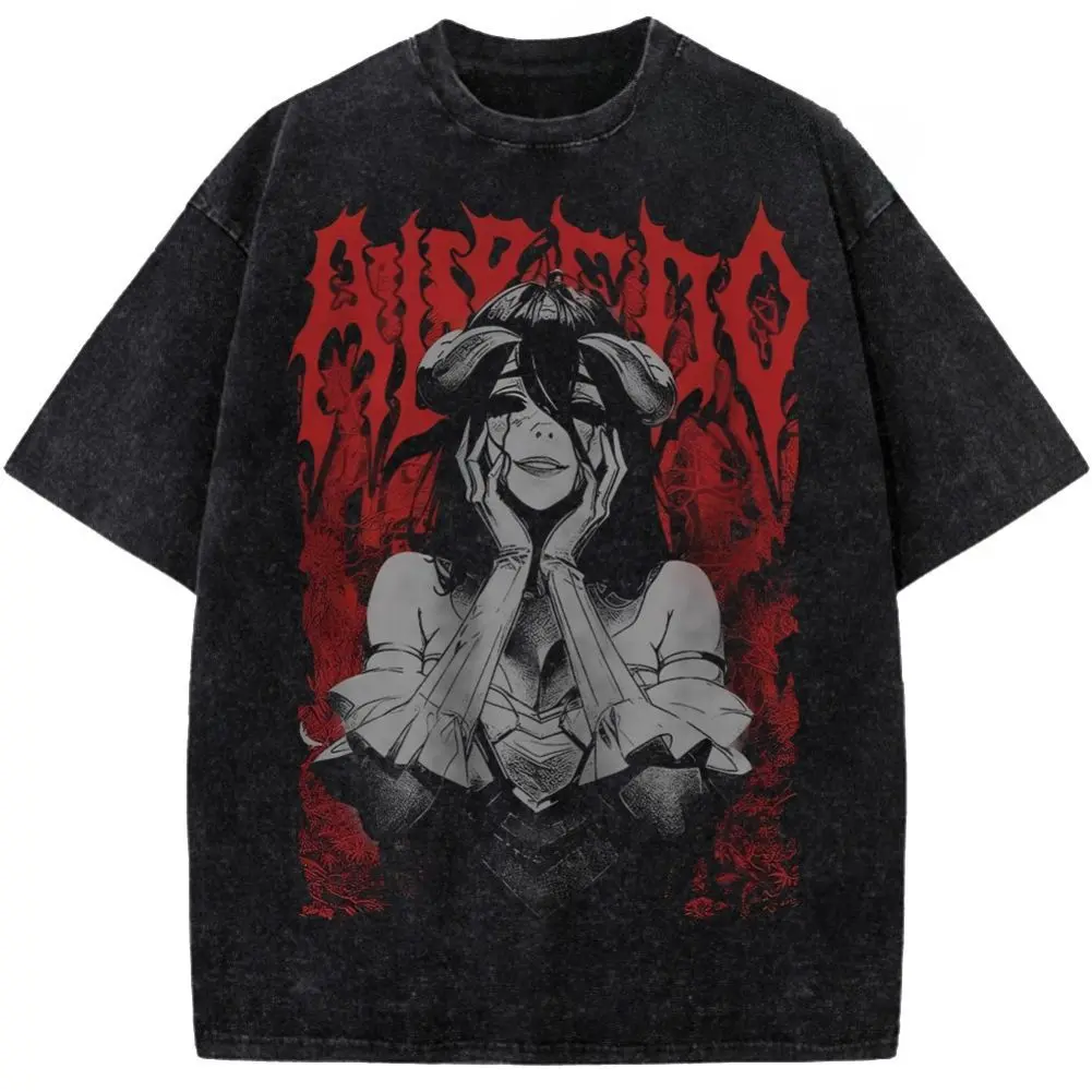 Albedo Graphic Shirt, Overlord Anime Vintage Shirt, Gift for Men, Gift for Women, Crew Neck T-shirt, Trending T-shirt