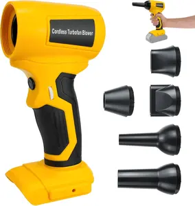 Electric Cordless Turbo Fan Blower(Battery Not Included), Leaf Blower for Dewalt 20V Battery, 130000RPM Handheld Jet Fan, Variable Wind Speed, for Cleaning and Drying