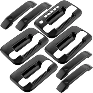 4PCS Gloss Black Door (With Key Pad)  Handle Covers Fits 2004-2014 Ford F150