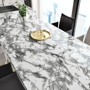 Marble Vinyl Film Self-Adhesive Wallpaper, Waterproof PVC Wall Stickers for Bathroom & Kitchen, Easy DIY Installation, Durable Design, Marble Pattern Wallpaper, Marble Wallpaper Peel and Stick