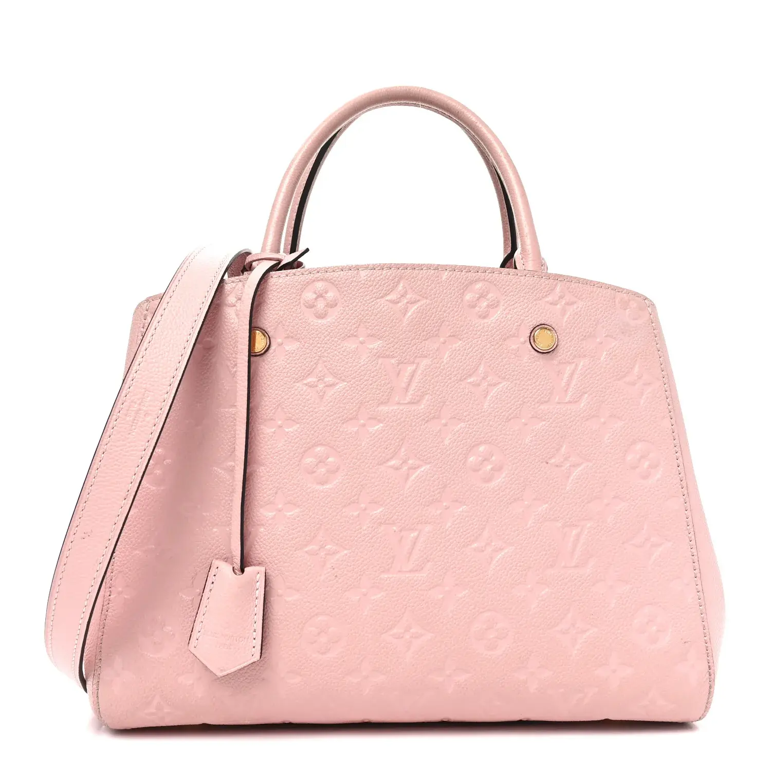 Pre-owned Louis Vuitton Leather Shoulder Bags Empreinte Montaigne MM Rose Ballerine 4000027997945