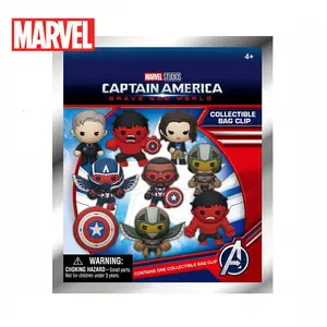 1 PC Marvel Officially Licensed Captain America 3D Anime Character Series Blind Bag Keychain Gifts Mystery Bulk Bag Clip Keychain Pendant One Random Hidden Characters For Friends For Birthday Souvenir Collection And Holiday Gifts Party Favors