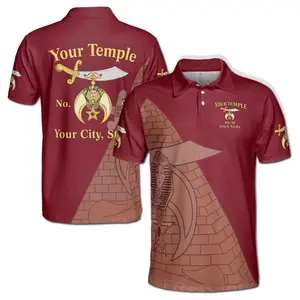 Custom Name Temple Shriners Noble Ancient Men's Polo Shirt S-5XL