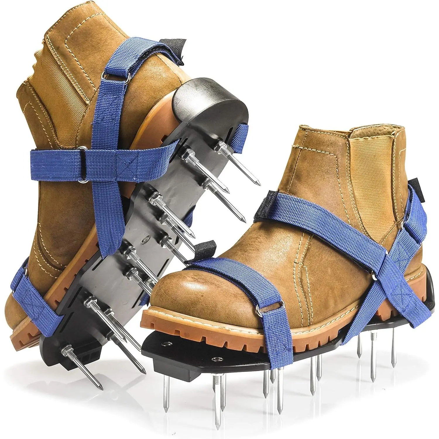 Lawn Aerator Shoes - Ready-to-Use, Pre-Assembled - -Size-Fits- Gardening Shoes - Lawn Aerator with X-Strap - Lawn Aerator Spike Shoes for Lawn and Yard -  Tools by