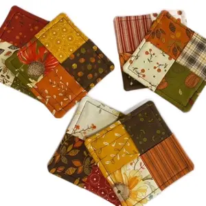 Fall and Thanksgiving Reversible Coasters, set of 4 Tableware