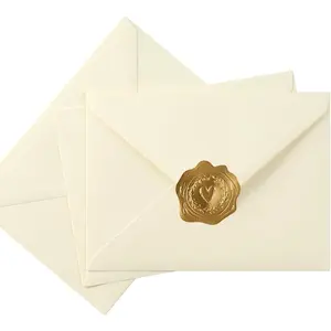 50 Pack A6 Envelopes for 4 x 6 Greeting Cards, Birthday Party, Photos, Baby Shower and Wedding Invitation Cards, 6 1/2 x 4 3/4 Inches (Cream Color)