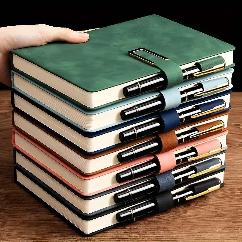 Vintage A5 Notebook, 1 Count Soft Cover Business Meeting Notebook, Student Journal Book, Office Stationery & Supplies, Gifts for Girlfriend