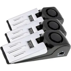 Alarm Door Stopper Wedge Jammers for Inside 120db Loud Anti-Theft Windproof for Home Hotel Intruder Detection Security Personal Protection Travel Safety Tools (3)
