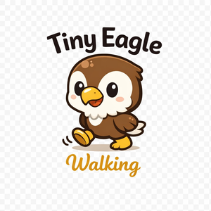 tiny eagle walking