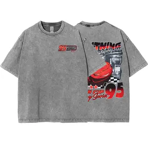 Retro Two Side Cars T-Shirt Tee, Cars Movie T-Shirt, Mcqueen and Mater Retro Vintage Unisex Anime Graphic Tee – Trendy Y2K T-Shirt Acid , Streetwear Casual Apparel Top, Manga Game Movie Lover Gift For Fans Merch, Washed Hoodie and Sweatshirt v1