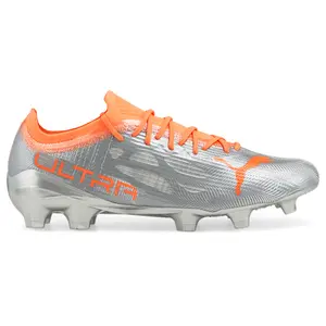 PUMA Mens Ultra 1.4 Soccer Cleats Cleated, Firm Ground, Turf - Grey, Orange