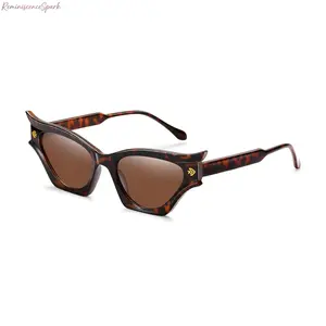 Women's Modern Retro Bat Shaped Cat Eye Sunglasses, Trendy Decorative Fashion Eyewear, Anti-Glare UV Protective Stylish Shades for Parties, Street Style & Daily Wear