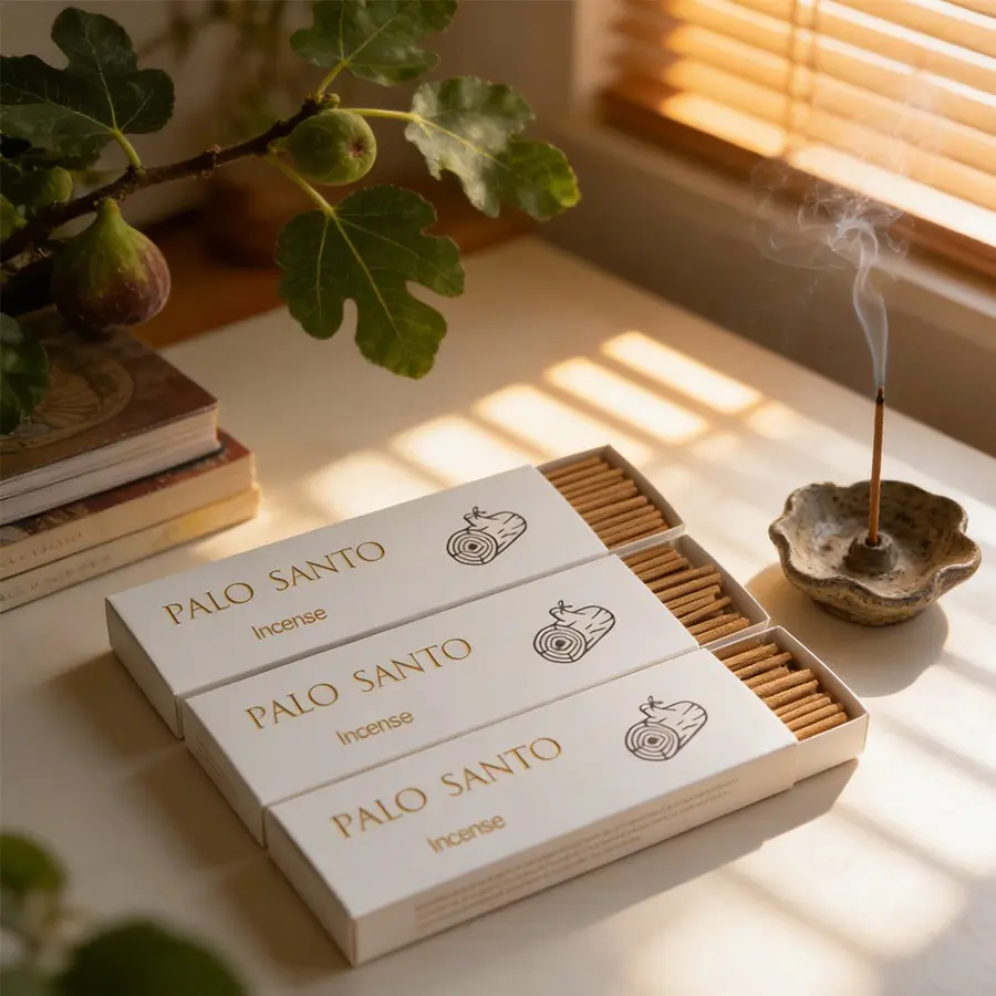 Natural Peruvian Holy Wood Aroma Scented Incense Sticks, Handcrafted Premium Incense for Home Fragrances, Meditation, Yoga, Space Purification, Relaxation, Sustainable Use