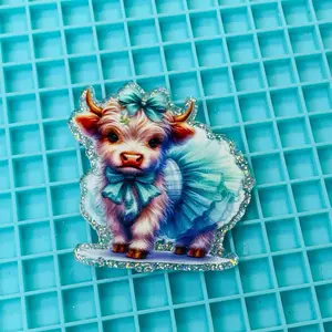 “Blue Dress” Charm for DIY/Badge Reels/Hair Clips- Adorable Design for Crafting Projects - Perfect for Creating Badges, Key Chains & More