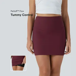 Halara Patitoff Flow Pet Hair Resistant High Waisted Tummy Control 2-in-1 Bodycon Mini Casual Skirt