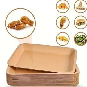 9.7 Inch Disposable Plates 50/100 Pack, Convenient Party Tableware, Picnic BBQ Holiday Use, Versatile Disposable Plates for Gatherings
