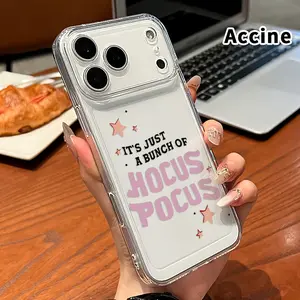 Magic Hocus Pocus Case for  iPhone 17 Pro Max 16 Plus 15 14 13 12 11 XR Air E Non-Yellowing Clear Crystal Drop-proof slim Silicone Cover for Girl