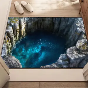 High-definition visual effect doormat, Abstract rugs, Contemporary rugs, Creative Abyss Visual Effect High-Definition Printed Patterns, Comfortable and durable, Creative Home Decor, Suitable for home entrance, living room and bedroom floor decoration