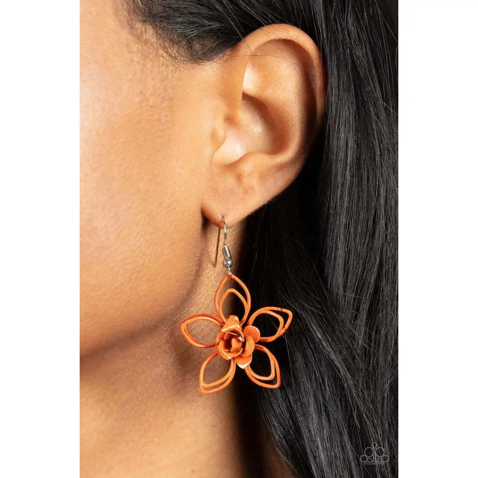 Paparazzi Botanical Bonanza - Orange Earring