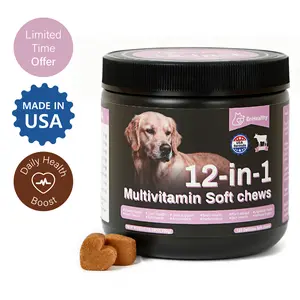 EnHealthy Advanced Soft Chews for Dogs Heart and Liver Support Eye Health Urinary Care Anti Inflammation Krill Omega Supplement