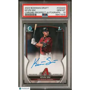 2023 Bowman Draft Chrome Prospect Autograph Kevin Sim PSA 10 Arizona