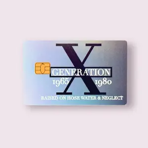 Generation X Boomer Card Holographic Credit Card Sticker Debit Skin Decal Cover Waterproof Vinyl Easy To Apply