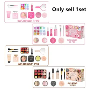 Portable Makeup Kit, Kids Vanity, Simulation Princess Beauty Pretend Play House Toy Set, Kid Playset for Girl's Gift