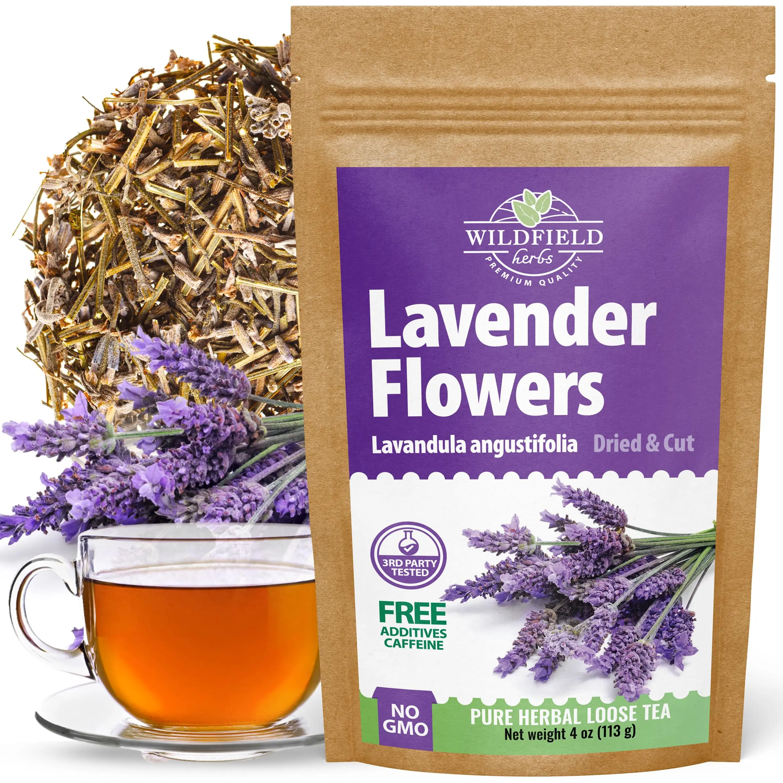 4 oz. Dried Lavender Flowers Herb Tea (Lavandula angustifolia) - 113 g Lavender Herbs Dried Tea Flores de lavanda