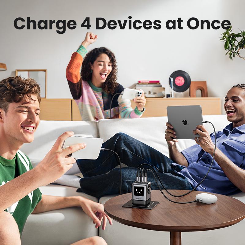 UGREEN Uno 100W/65W/30W/USB C Charger 3/4-Port Robot GaN Fast Charger PPS PD3.0 for iPhone 17 16 15 14 Pro Max, Galaxy S24/S23 Ultra, Fast Charge for Laptop Macbook Air-Black Friday Electronic Charging,TikTokShopBlackFriday ,TikTokShopJumpstartSale