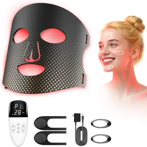 Morfone Red Light Therapy for Face, 4 Modes LED Face Mask Light Therapy with Timing Function, Near-Infrared 850NM Red Light Therapy for Home Use, Gift for Women Girls.