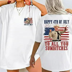 Happy 4th Of July To All You Sumbitches Shirt, Retro Smokey And The Bandit Movie Shirt, Classic Movie, Funny Show Fireworks